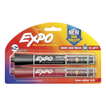 2 Pack x Expo Dry Erase Ink Indicator Chisel Tip Markers 2pc